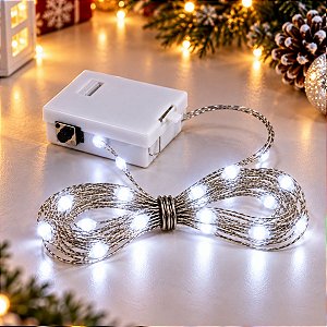 Cordão de Led Fio de Fada - Branco - 90cm - 1 unidade - Rizzo