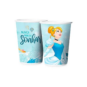 Copo de Papel - Cinderella Clássica - 180ml  - 8 unidades - Regina - Rizzo