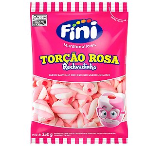 Marshmallow Torção Rosa Recheadinho - 250g - 1 unidade - Fini - Rizzo