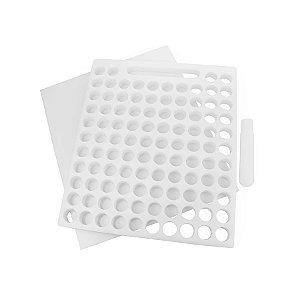Placa Porcionadora de Docinhos e Brigadeiro - 18g - 104 Furos - 1 unidade - Solrac - Rizzo