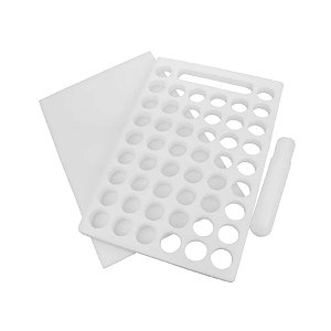 Placa Porcionadora de Docinhos e Brigadeiro - 18g - 50 Furos  - 1 unidade - Solrac - Rizzo