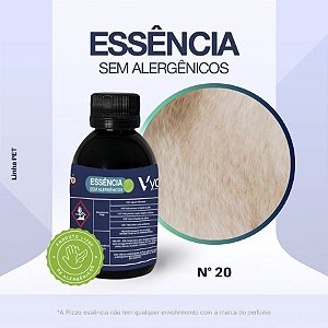 Essência Pelos Claros Concentrada para Perfumaria e Animais N°20 - 100g - Allergen Free - 1 unidade - Rizzo
