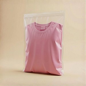 Saco Trilho Zip Transparente Fosco Premium - Trilho Transparente - 25x35cm - 50 unidades - Rizzo