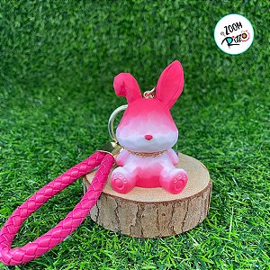 Chaveiro Coelho - Rosa Escuro - 7cm - 1 unidade - Rizzo