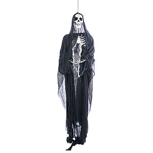 Enfeite Decorativo Halloween - Caveira Massimo - 1,94m - Som, Luz e Movimento - 1 unidade - Cromus - Rizzo