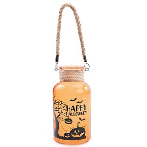 Luminária Decorativa - Happy Halloween Laranja - 20cm - 1 unidade - Cromus - Rizzo