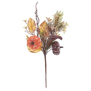 Enfeite de Halloween - Galho de Abóboras - 40cm - 1 unidade - Cromus - Rizzo