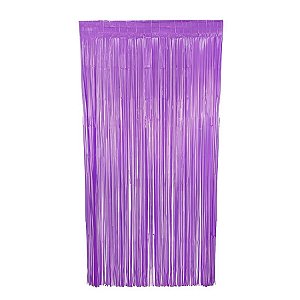 Cortina Decorativa Roxo Neon 1x2m - 1 unidade - Rizzo