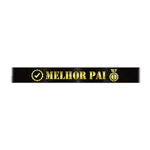 Fita de Cetim Melhor Pai - Preto 219 - 1 unidade - Progresso - Rizzo Personalize