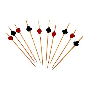 Palito em Bambu para Petiscos - Naipes - 20 unidades - Rizzo