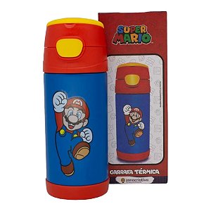 Garrafa Térmica com Canudo Super Mário - 350ml - 1 unidade - Zona Criativa - Rizzo