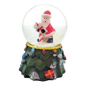 Enfeite Decorativo de Natal - Globo de Neve com Noel - 7cm - 1 unidade - Cromus - Rizzo