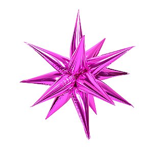 Balão de Festa Metalizado 27" 68,5cm - Sputnik Pink - 2 unidades - Rizzo