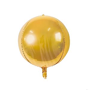 Balão de Festa Metalizado 50" 1,25m - Orbz Dourado - 1 unidade - Rizzo