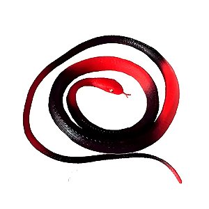 Cobra de Plástico - Vermelho/Preto - 90cm - 1 unidade - Rizzo