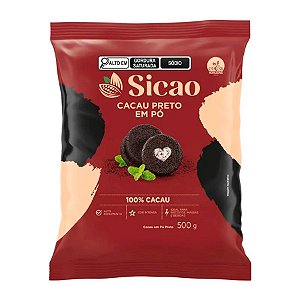 Cacau em Pó 100% - Preto - 500g  - 1 unidade - Sicao - Rizzo