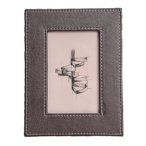 Porta Retrato Revestido PU pra Fotos 10x15cm - 1 unidade - Rizzo - Rizzo