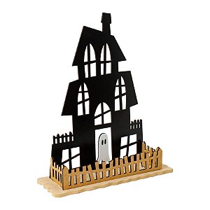 Caixote em MDF - Casa Mal Assombrada - 30x24x9cm - 1 unidade - Rizzo