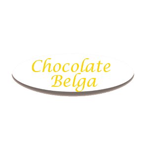 Adesivo "Chocolate Belga" - Ref.2280 - Hot Stamping - 100 unidades - Stickr - Rizzo