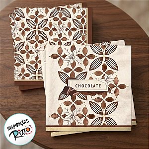 Guardanapo de Papel Chocolate Composê - 20 folhas - Cromus Páscoa - Rizzo Embalagens