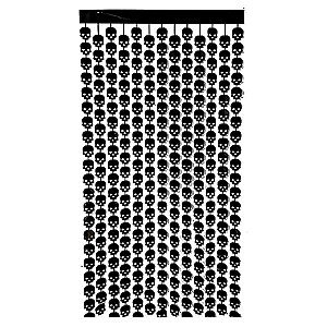 Cortina Decorativa Metalizada Caveira 1x2m - 1 unidade - Rizzo