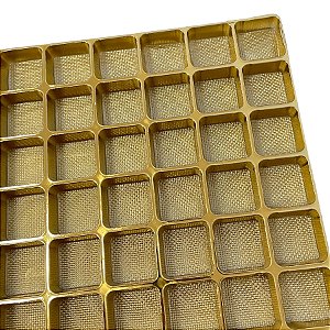 Placa Berço Premium para Doces - Ouro - 117 Cavidades de 3x3cm  - 5 unidades - Crystal - Rizzo