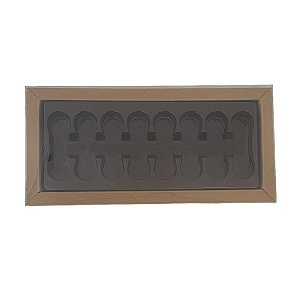 Caixa Língua de Gato - Kraft - 8 cavidades - 5 unidades - Crystal - Rizzo