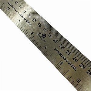Régua de Metal Antiderrapante - 60cm - 1 unidade - Art Montagem - Rizzo
