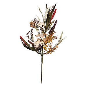 Galho de Flor Decorativa - Cores Vintage - 54cm - 1 unidade - Rizzo