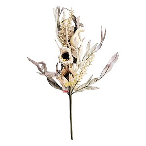 Galho de Flor Decorativa - Girassol Retrô - 50cm - 1 unidade - Rizzo