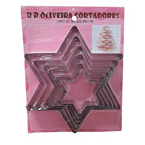 Kit Cortador Estrela 6 Pontas (Árvore Natal) - Ref.657 - 1 unidade - RR Cortadores - Rizzo
