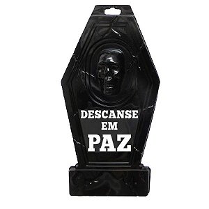 Painel Decorativo de Halloween - Lápide Preta - 49x27cm - 1 unidade - Rizzo
