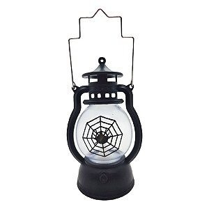 Mini Lamparina Decorativa Halloween - Teia de Aranha - 12x6cm - 1 unidade - Rizzo