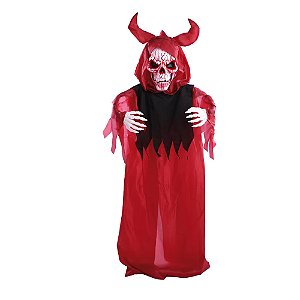 Enfeite Decorativo Halloween - Caveira Agiel - 180cm - Luz e Som - 1 unidade - Cromus - Rizzo