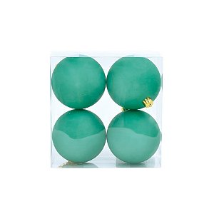 Bola de Natal Lisa - Verde Matte - 10cm - 4 unidades - Cromus - Rizzo