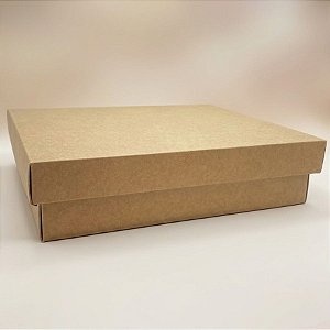 Caixa para Presente Premium Retangular - Kraft - 20x25x8cm - 5 unidades - Assk - Rizzo