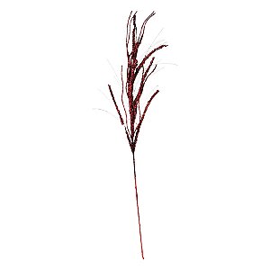 Galho Decorativo - Milleto Vermelho Glitter - 82cm - 1 unidade - Rizzo