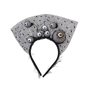 Tiara Olhos de Vidro - Preto - 1 unidade - Rizzo