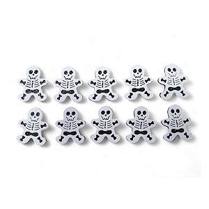Aplique Decorativo Halloween - Esqueleto - 4cm - 10 unidades - Rizzo