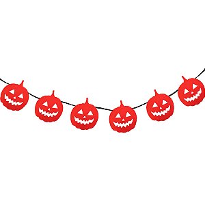 Bandeirola Halloween Abóbora - Preto - 1 unidade - Rizzo