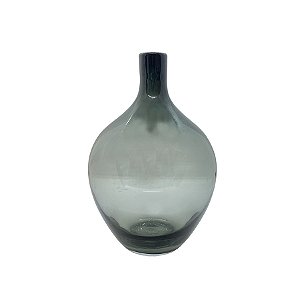 Vaso Pequeno Cinza de Vidro - 21cm - 1 unidade - Rizzo
