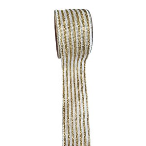 Fita Decorativa - Listrada Dourado - 6,3x914cm - 1 unidade - Rizzo