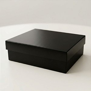 Caixa para Presente Premium Retangular - Preta - 22,7x17,2x6cm - 5 unidades - Assk - Rizzo