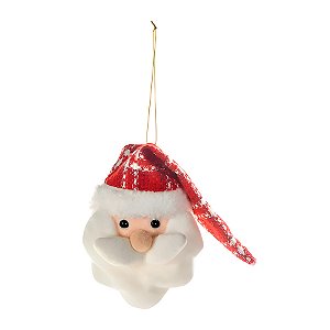 Enfeite para Pendurar - Noel Touca - Vermelho e Branco - 15cm - 1 unidade - Cromus - Rizzo