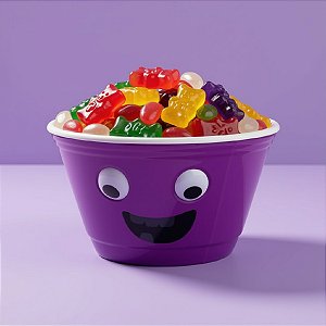 Bowl de Halloween Divertido - Roxo - 16x9,5cm - 1 unidade - Cromus - Rizzo
