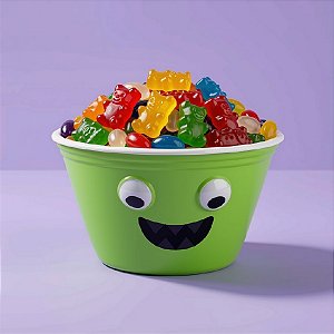 Bowl de Halloween Divertido - Verde - 16x9,5cm - 1 unidade - Cromus - Rizzo