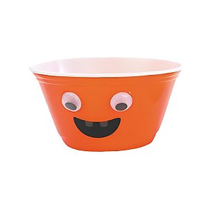 Bowl de Halloween Divertido - Laranja - 16x9,5cm - 1 unidade - Cromus - Rizzo