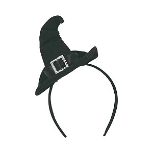Tiara Bruxa Alexia de Halloween - Preto - 23cm - 1 unidade - Cromus - Rizzo