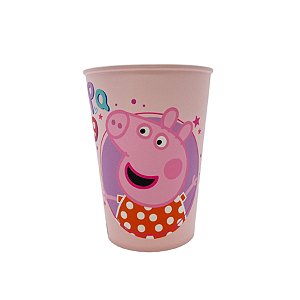 Copo Plástico Peppa Pig - Rosa Claro - 320ml - 1 unidade - Plasútil - Rizzo
