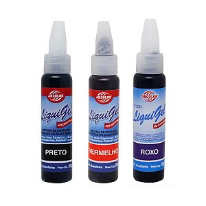 Kit  3 Cores Corante Liquigel de Halloween - 3 unidades - Arcolor - Rizzo